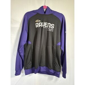 Reebok NFL On Field Hoodie Size M Baltimore Ravens Sewn on/Embroidered